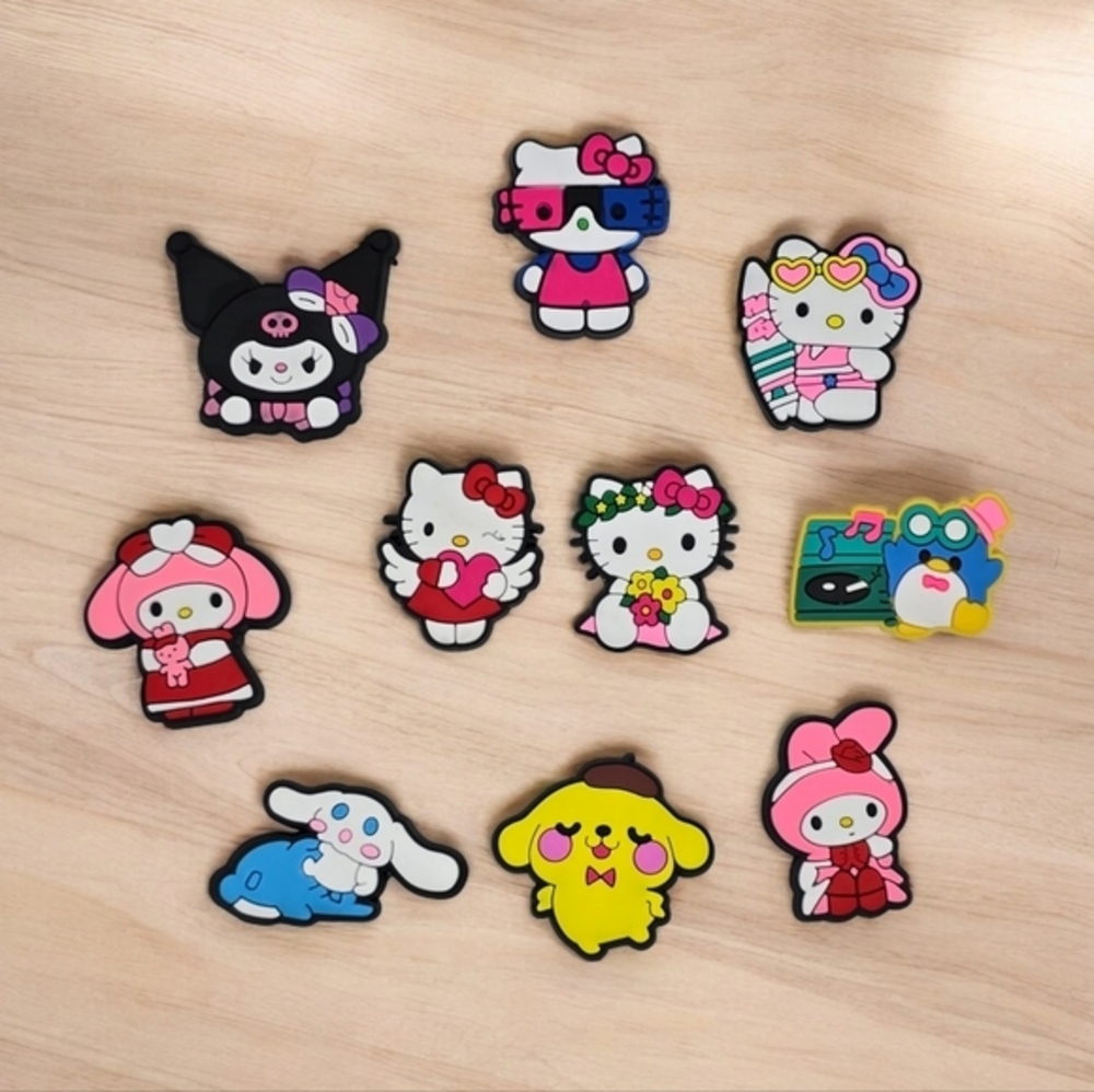 NEW Hello Kitty Shoe Charms - 10 Piece Set‎